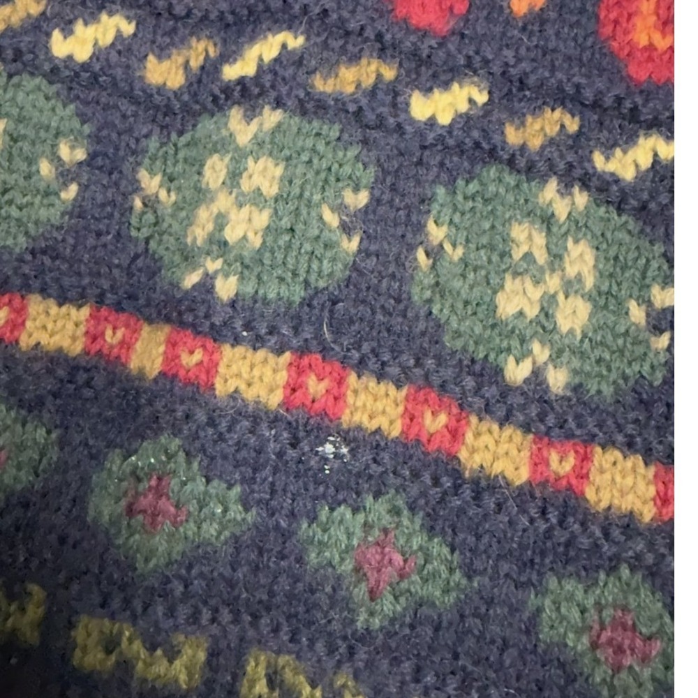 L.L. Bean Vintage Fair Isle Wool Sweater Mens Large Multi Color Knit Pullover - Picture 3 of 4